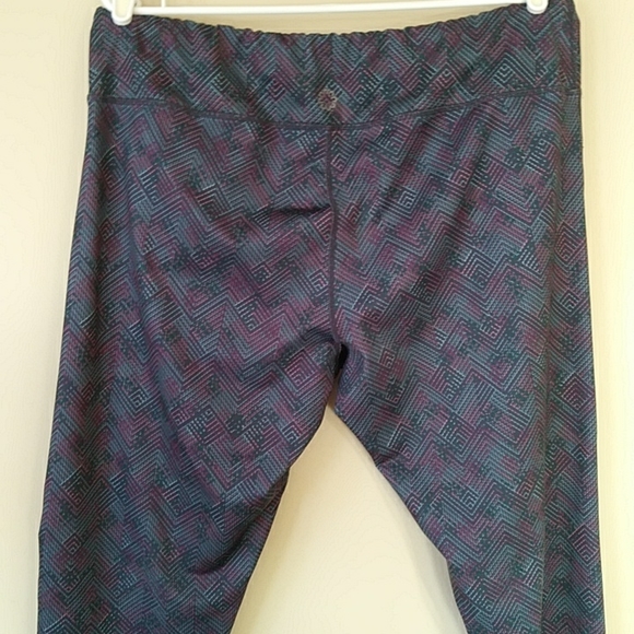 Pro Player Activewear Cropped Ankle Pants XL Multicolored Pattern - Picture 4 of 14